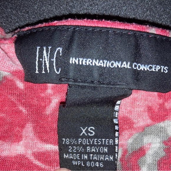 INC International Concepts Coral Racerback Tank Top Abstract Flowered Jeweled - Picture 8 of 9